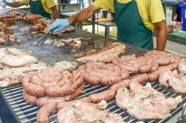 Italy Street Food. Huge BBQ, Burgers, Sausages, Piglets, Octopus, Puccia, Cheese, Pizza, Panzerotti