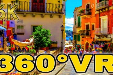 360° VR City Walk Lipari Secret Sicily Food Trip Italy Revealed Holiday 6K 3D Virtual Reality HD 4K