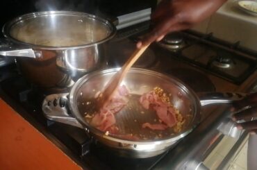 How to make spaghetti carbonara,Italian cuisine with a twist,Lucie Claire's recipes #9