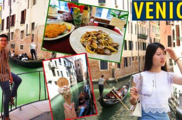 Piazza San Marco Venice Vlog | ITALIAN FOOD Spaghetti with Clams + GELATO [eating and shopping]