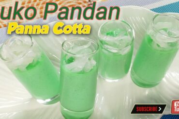 Buko Pandan Panna Cotta - Dessert Fusion Italian Infused with Asian.Easy 5 Ingredients Recipe.