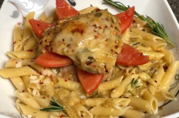 ചിക്കൻ പാസ്ത | Cheesy Chicken Pasta (Indo-Italian fusion)