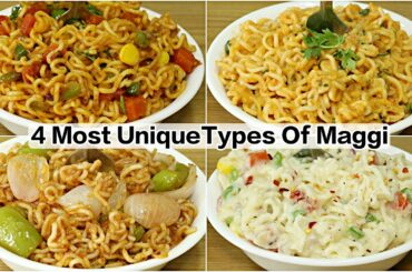 4 Types of Maggi Recipe | Masala Maggi | Makhni Masala Maggi | Chinese Maggi | Cheesy Italian Maggi