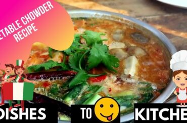 Vintage cookbook recipes 2020:Vegetable chowder|Kitchen|food|retro|dishes|Italian|Soup