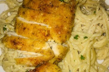 Crispy Chicken Lemon Spaghetti| Italian recipe