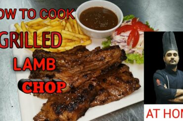 how to Cook Grill Lamp chop  food lover Western food making by chef kashi Hot kitchen#1  Asian food