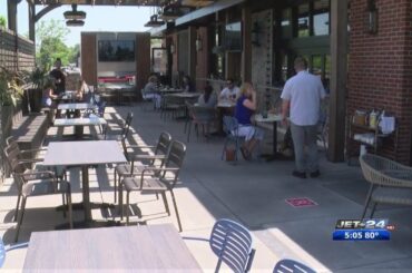 Local restaurants open to the public for outside seating
