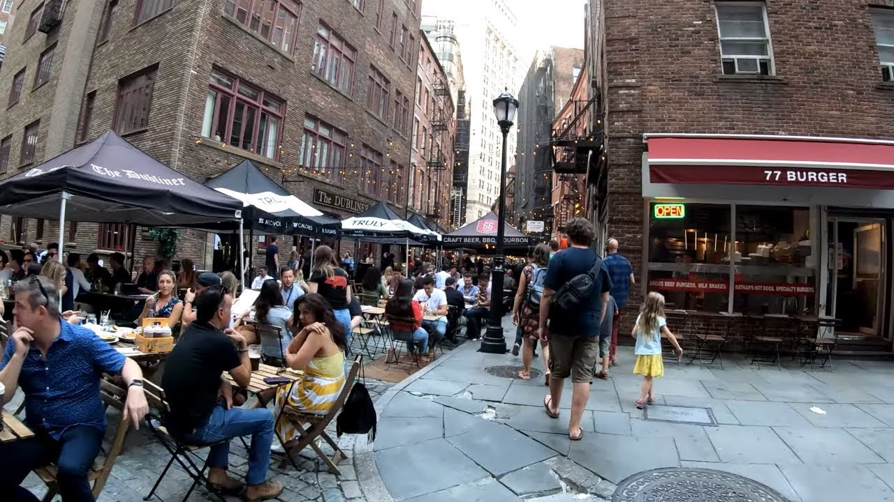 ⁴ᴷ⁶⁰ Walking NYC (Narrated) : Stone Street (Where Wall Street Hangs Out!) (July 26, 2019) ⁴ᴷ⁶⁰ Walking NYC (Narrated) : Stone Street (Where Wall Street Hangs Out!) (July 26, 2019)