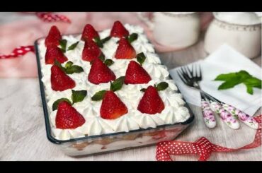 FRESCO E GOLOSO TIRAMISÙ ALLA FRAGOLE  Italian TIRAMISU' Original recipe