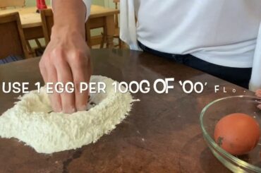 Homemade Farfalle pasta