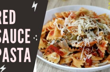 Best Italian Red Pasta Sauce Recipe | Farfalle (Bow) Pasta In Tomato Sauce | Simple Pasta Recipe