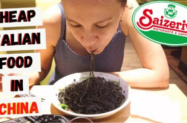 VLOG: CHEAP ITALIAN FOOD IN CHINA | Saizeriya | Black Pasta