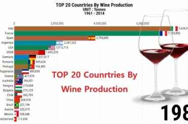 TOP 20 Counrtries By Wine Production 1961 - 2014