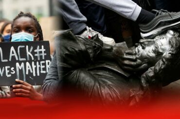 BLM: Protesters pull down statue of 17th century slave trader Edward Colston