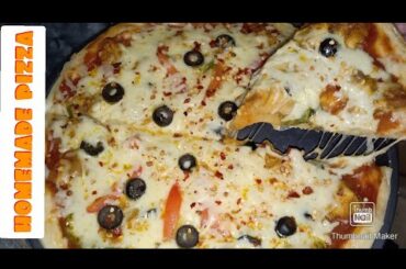 homemade pizza | easy pizza recipe | pizza recipe || lahori chaskay