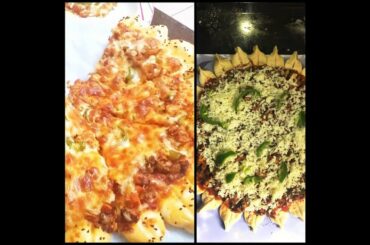 Chicken vegetable cheese pizza in sunflower shape | MaMa Areeb's Kitchen
