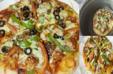Pizza Recipe Without Oven | Chicken Pizza Recipe | Eman's Family Vlogs