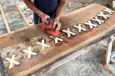 Amazing Techniques - Build of an Outdoor Dining Table From Wood are Removed // How To Recover Wood