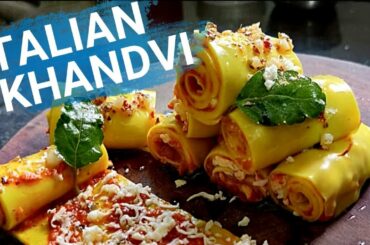 Italian Khandvi | Italian Surlichi Vadi | Fusion Food | इटालियन खांडवी | इटालियन सुरळीची वडी