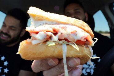 Eating Firehouse Subs "Italian Sandwich"