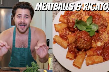 The Best Classic Italian Meatballs & Rigatoni | Cooking with Dom