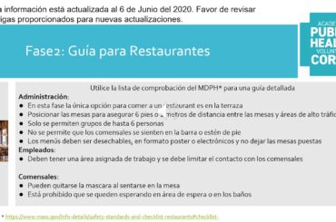 APHVC Phase 2 Guidelines: Restaurants, ES