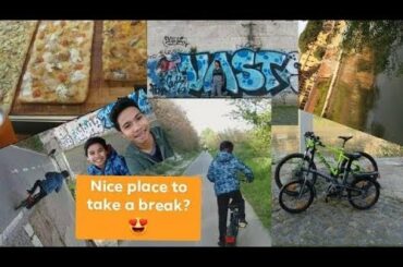 Biking in Tevere Rome|Eating Italian's Pizza!