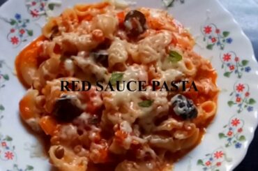Red sauce Pasta / homemade red sauce recipe / Italian pasta / Indian style /  pasta in red sauce