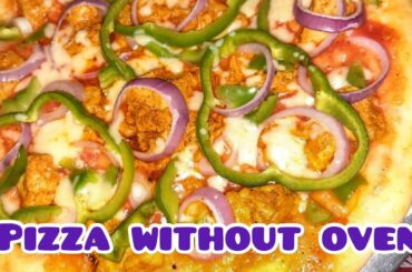 #homemadepizzasauce #pizzawithoutoven   Homemade pizza || Chicken tikka pizza || pizza without oven