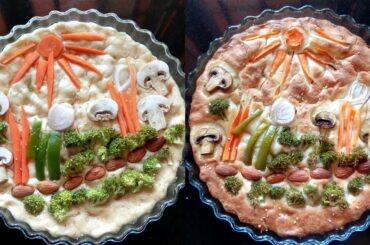 Focaccia Bread | No Knead dough | tasty and easy Italian Bread Art | with ENGLiSH Subtitles