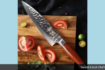 Yarenh 8 Inch Chef Knife Japanese Damascus Stainless Steel 73 Layers P