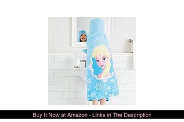 ❄️ Disney Frozen Elsa Hooded Towel Wrap for Swimming Pool, Bath, or Beach by Disney