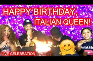 HAPPY BIRTHDAY ITALIAN QUEEN!!! | SPAGHETTI & FRIED CHICKEN | RED VELVET CAKE | FAMILY MUKBANG