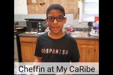 Deion making Pizza with Mom and Dad