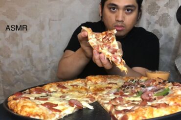 PIZZA PEPPERONI+ SAUSAGE + BACON+ GREENBELLPEPPER+ MUSHROOM ASMR (NO TALKING)