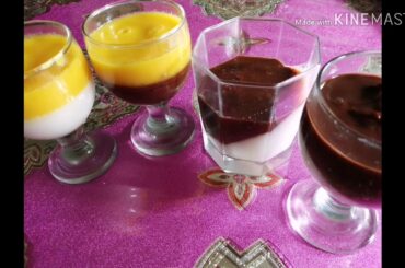 Italian desert  panna cotta recipe.