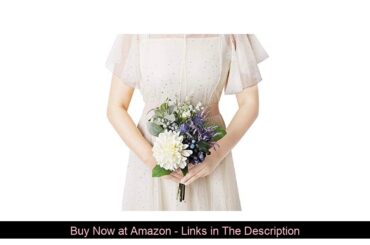 ❄️ Lameeeei Artificial Dahlia Flowers Silk Real Touch Fake Dahlia Flowers with Durable Vase for Hom