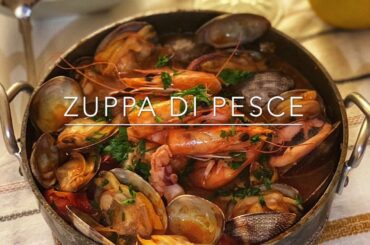 Home made Italian zuppa di pesce ( Capri Inspired)