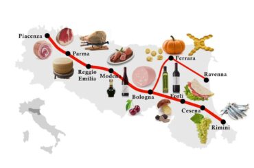 Emilia Romagna animated food map