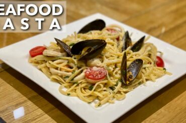 SEAFOOD PASTA | LINGUINE ITALIAN NOODLE | SIMPLE & EASY COOKING