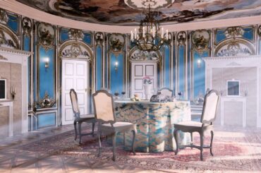 Interior walkthrough, 'Dining in a Palace', Render in contemporary style, Awesome Interior animation