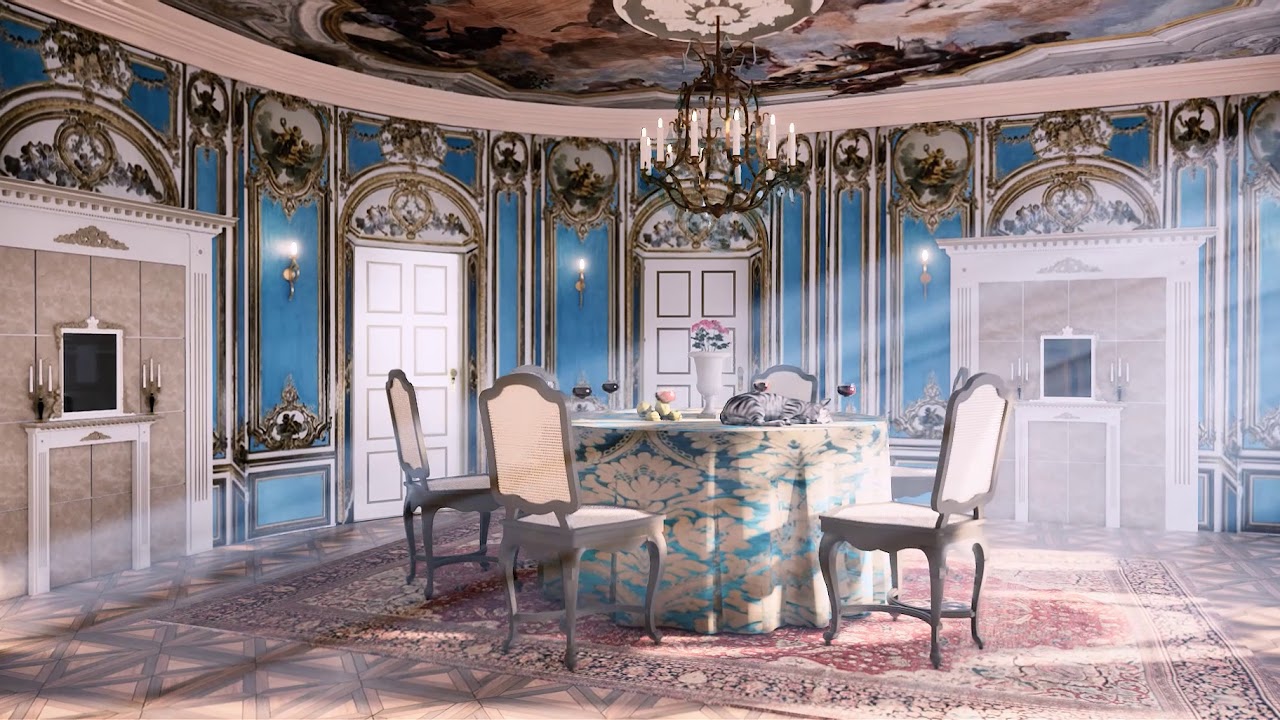 Interior walkthrough, 'Dining in a Palace', Render in contemporary style, Awesome Interior animation Interior walkthrough, 'Dining in a Palace', Render in contemporary style, Awesome Interior animation