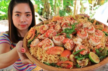 Noodle with shrimp salad recipe cooking by Natural Life TV