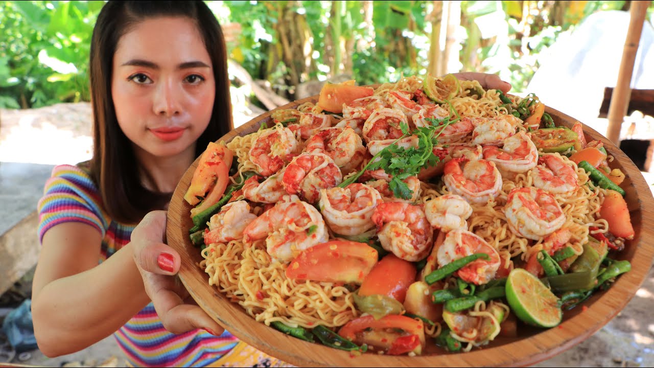 Noodle with shrimp salad recipe cooking by Natural Life TV Noodle with shrimp salad recipe cooking by Natural Life TV