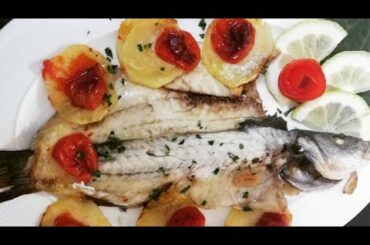 Italian Dishes |Spigola con patate e pachino by afra food diary |