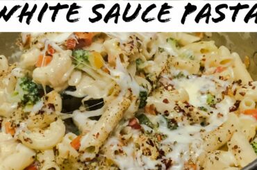 Creamy & Cheesy Pasta in White Sauce | Italian Pasta Recipes | White sauce pasta recipe in 2020