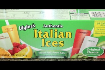 Wyler’s Authentic Italian Ices Original Flavors: Kiwi Watermelon, Orange Crème, Raspberry & Lemon