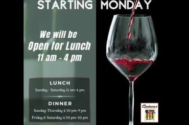 Post Covid19 hours of operation at Geatano's Italian in North Denver