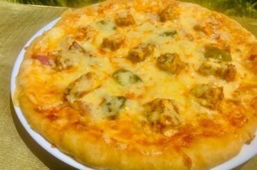 Paneer Tikka Pizza || Wheat Flour Pizza || Home made Paneer Pizza Recipe