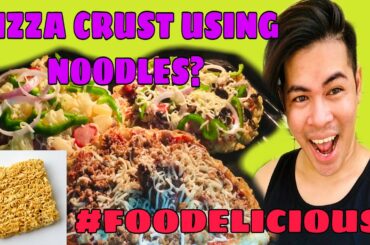 HOMEMADE PIZZA WITH A TWIST USING CANTOON NOODLES